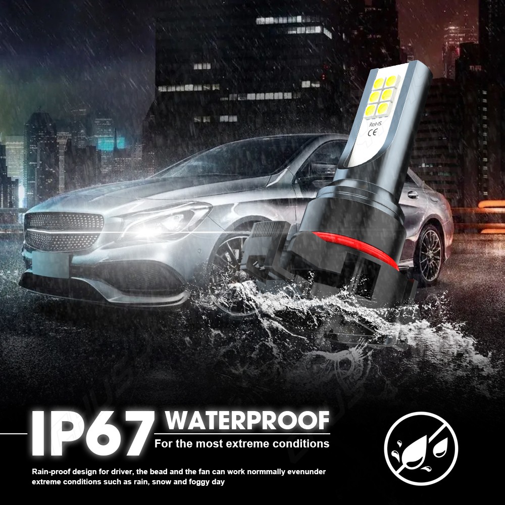 For Jeep Wrangler 2010-2024 LED Headlight High Low Beam Fog Light Bulbs Combo