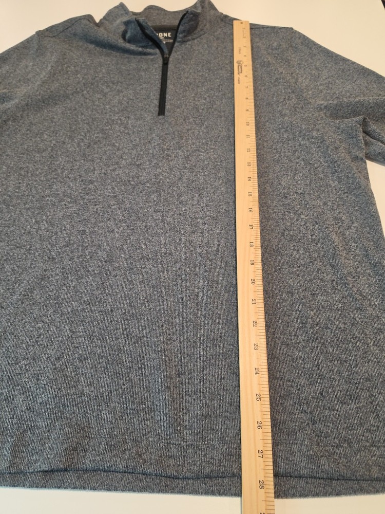 Rhone Gray 1/4 Zip Polyester Pullover Sweater Mens Size Extra Large