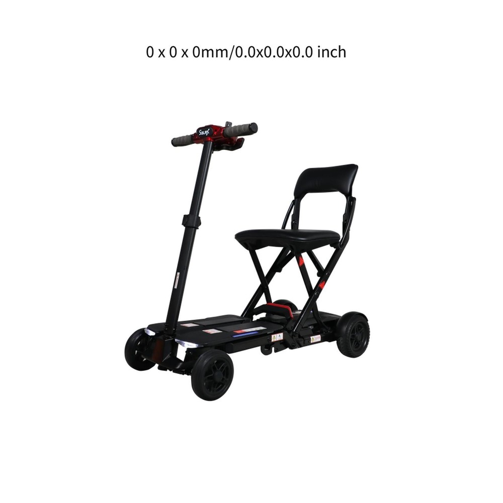 Compact Mobility with Automatic Folding, Airline-Compliant Battery, & LED