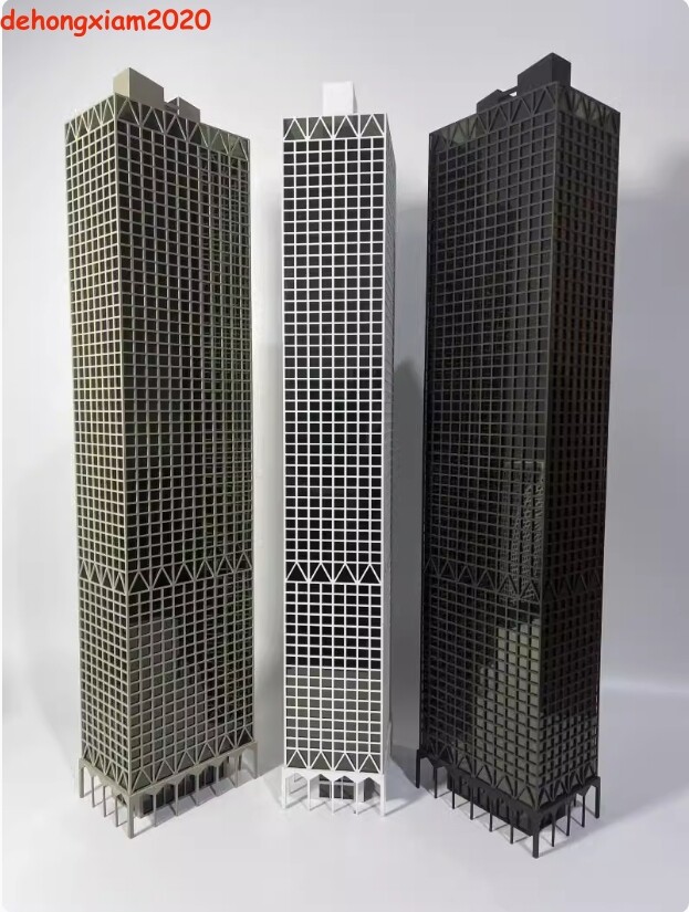 1/150 Building Model Office Building Scene Architecture Assembled Skyscraper