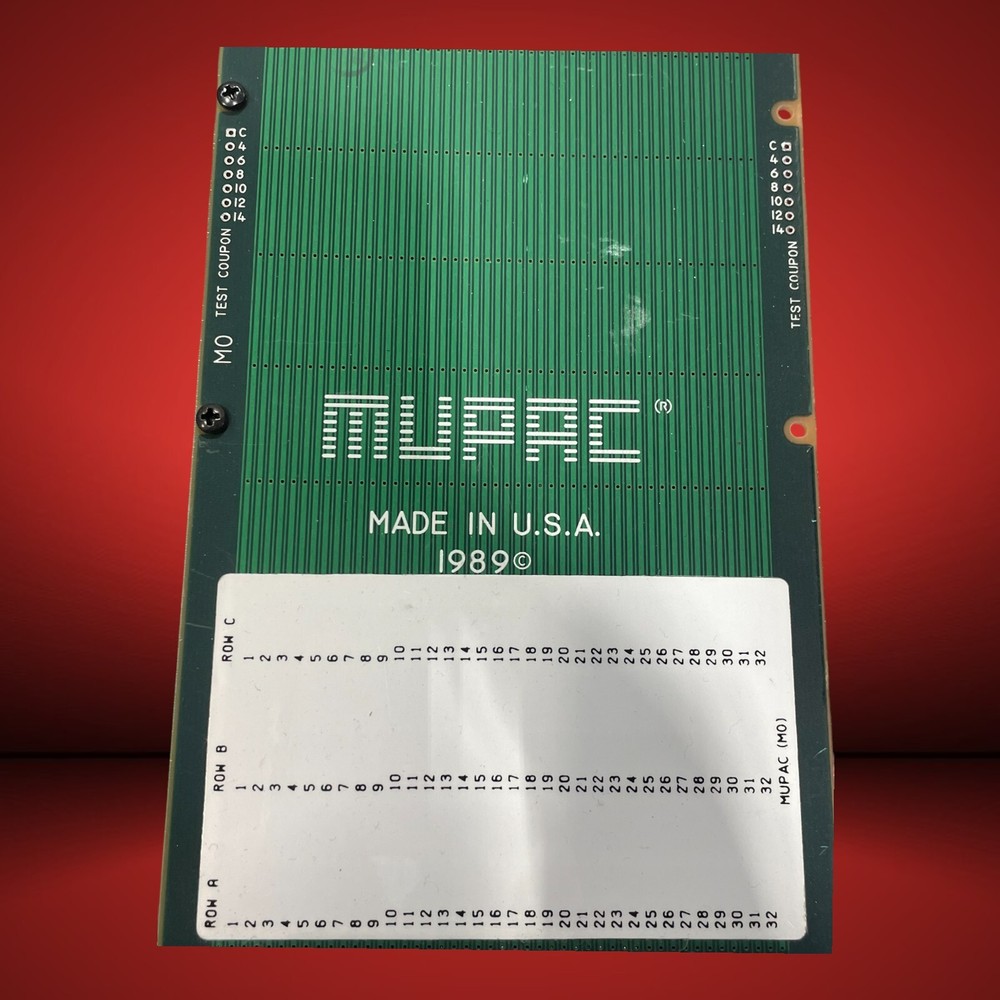 MUPAC 210BC01C1M0 CME Bus Interface PCB Vintage Backplane Board TESTED