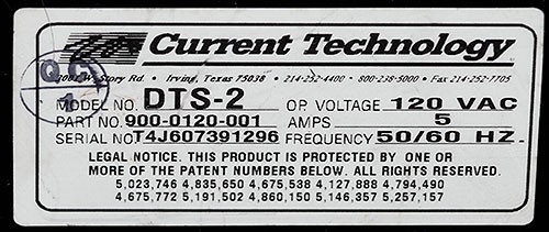 Current Technology DTS-2, Suppression Filter System Diagnostic Test Kit