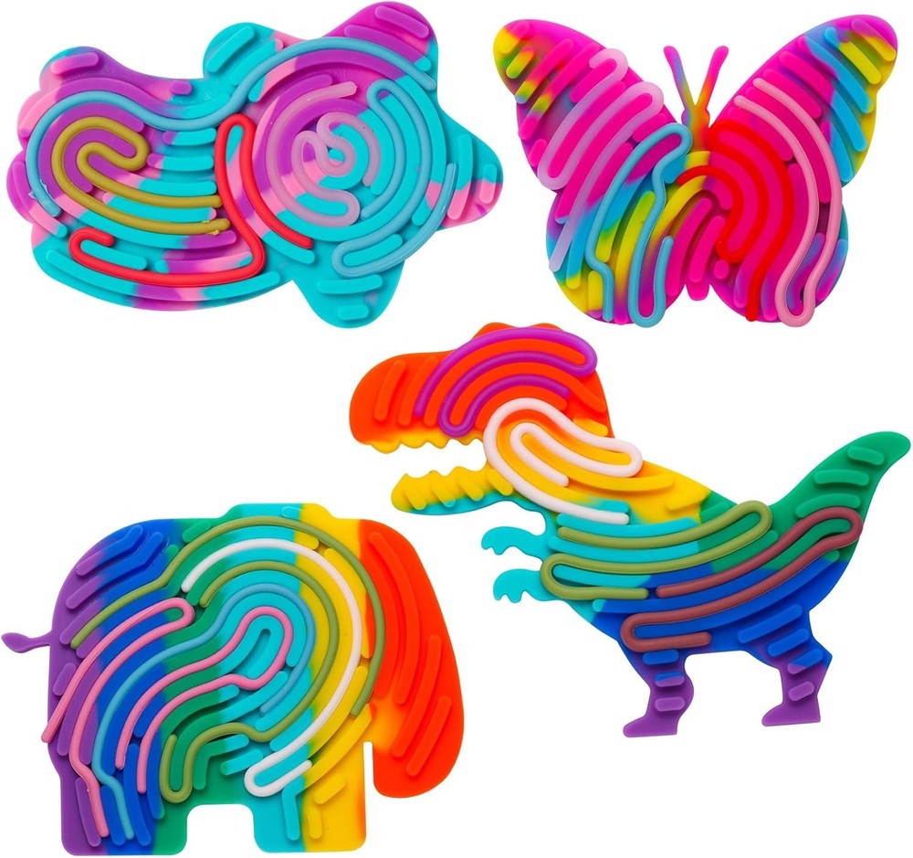 Silicone Sensory Fidget Activity Board Set 4 Pack