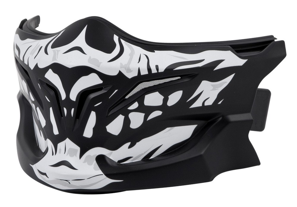 Scorpion Covert Helmet Replacement Skull Face Mask Black/White