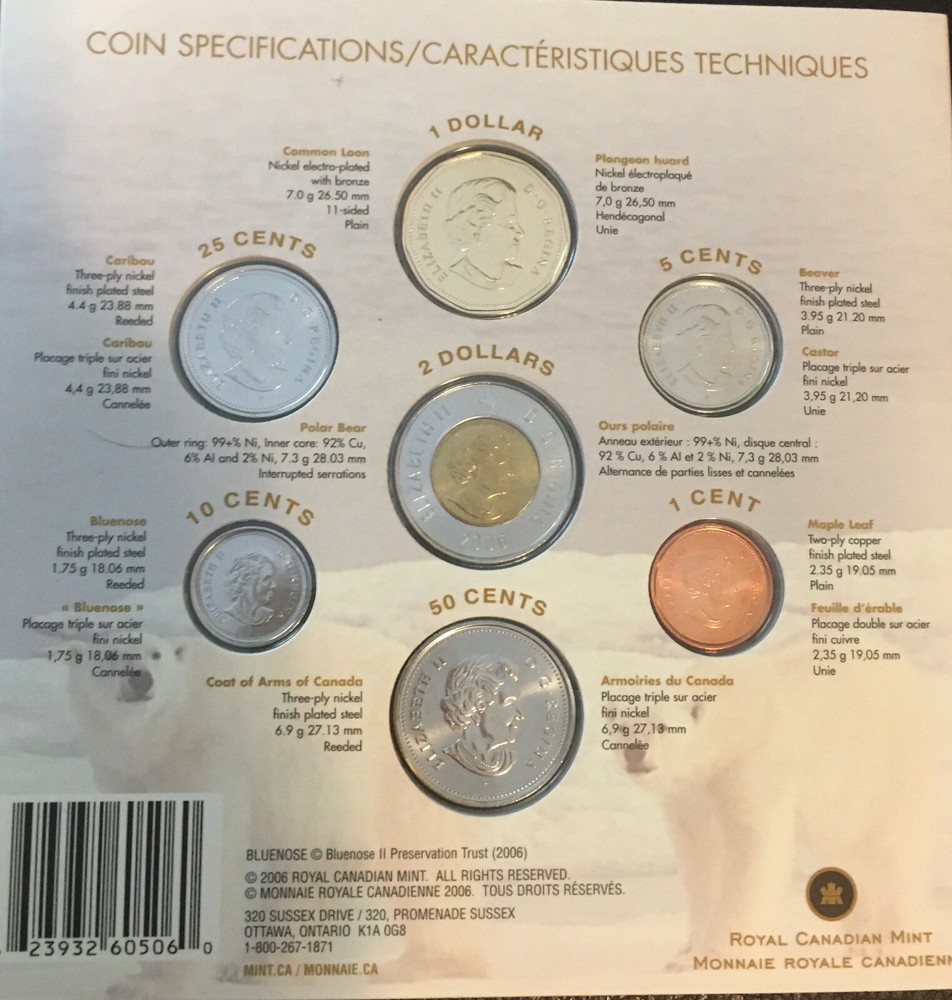 2006 OH CANADA 7 COIN SET