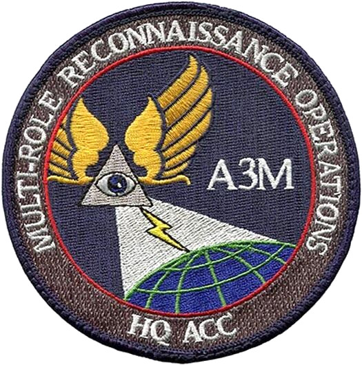 USAF AIR COMBAT COMMAND -A3M- MULTI-ROLE RECONNAISSANCE OPERATIONS ORIG. PATCH