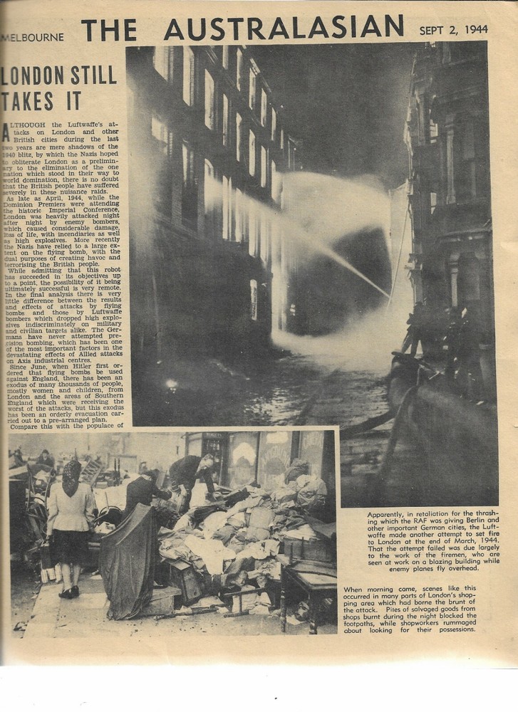 AUSTRALASIAN MAGAZINE,SEPT. 1944-EXTENSIVE WAR COVERAGE