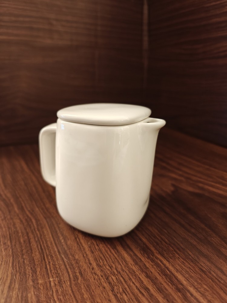 DELTA 8oz Solid White Ceramic Individual TEAPOT By Alessi
