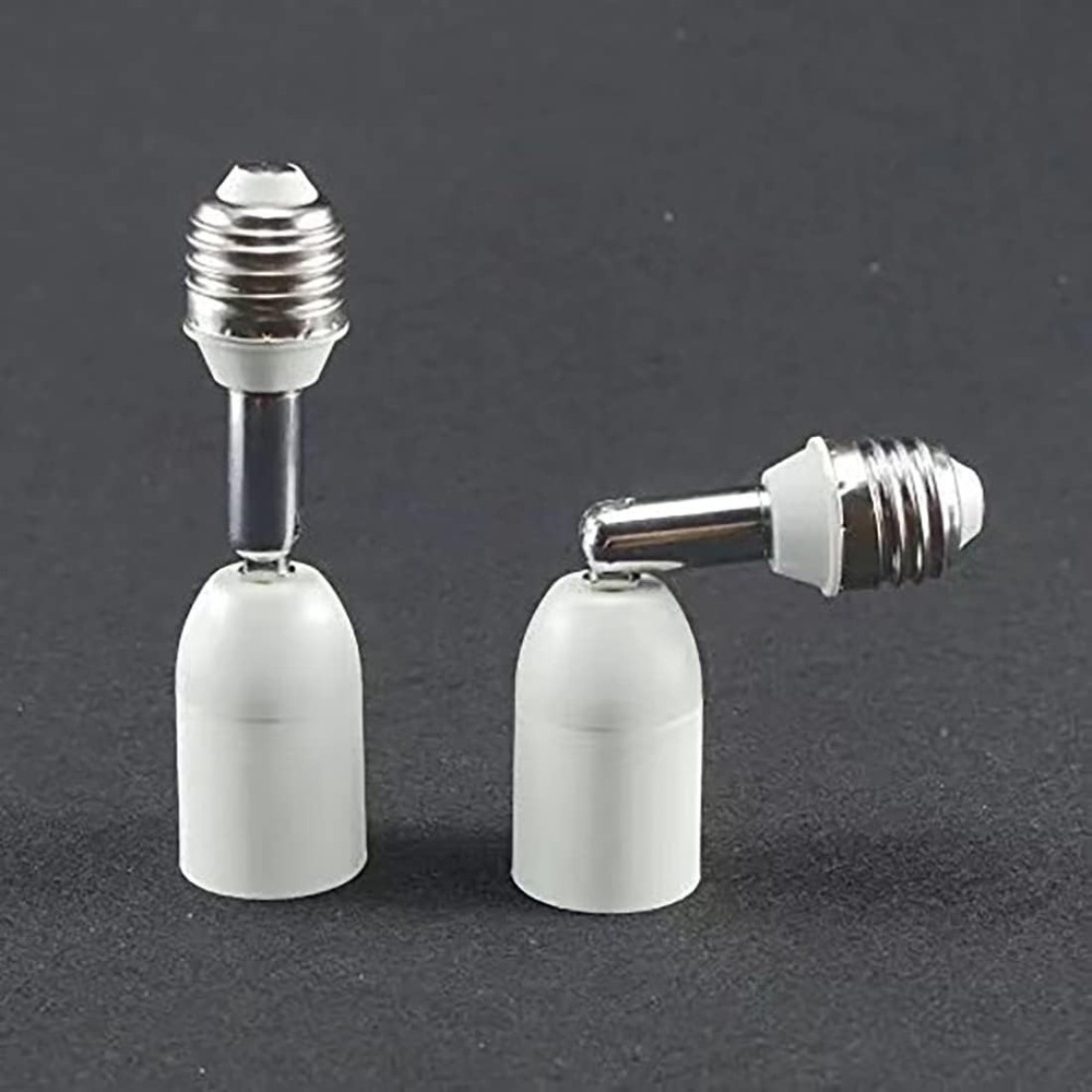 E26/E27 Light Socket Extender - 4.5 Inch Adjustable 2-Pack for Bright Spaces