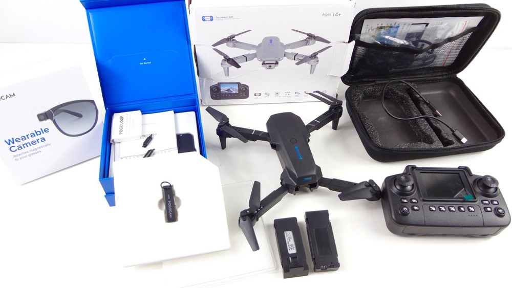 Drone LCD Screen Controller + gift wearable cam glass-wear NEW BOXED . Bundle