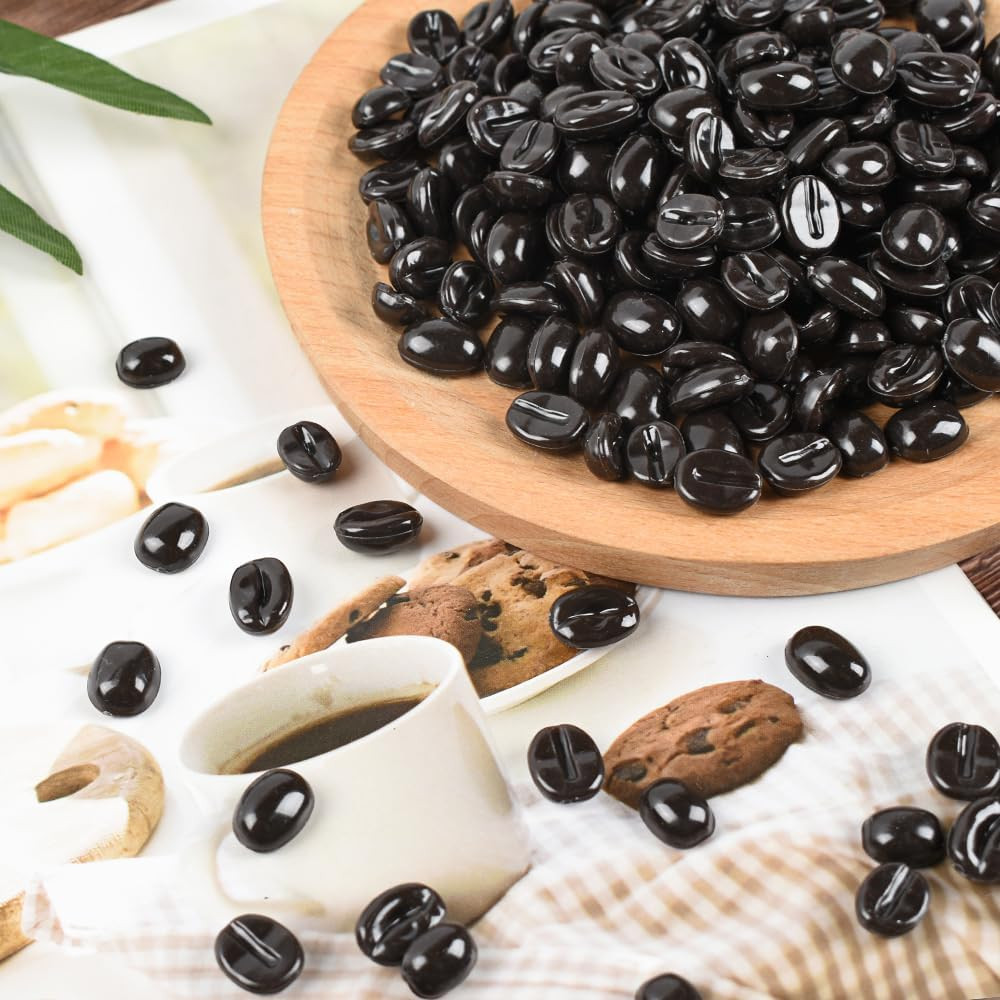Artificial Coffee Beans, 300 Pcs 1:1 Scale Simulation Fake
