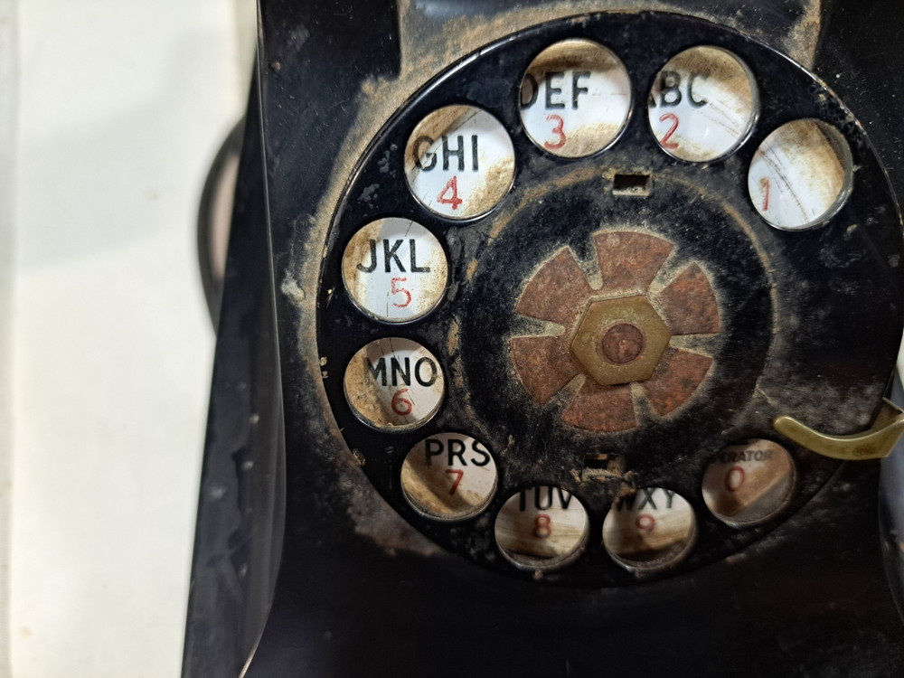 Black Rotary Phone - Hardwired - Bell Systems As Is Untested