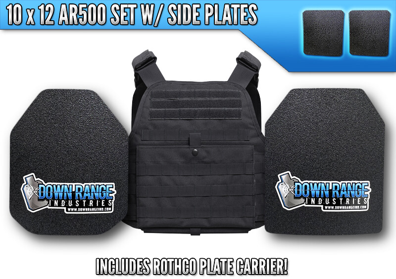 AR500 Level 3 III 4 Pc Body Armor Plate Bundle w/ Molle Vest Setup
