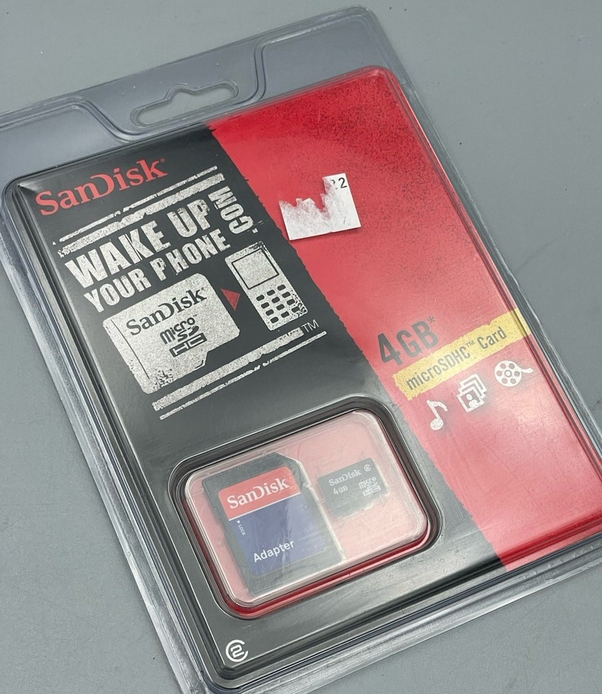 SanDisk 4GB microSD Memory Card with Adapter – Class 4 Flash Storage