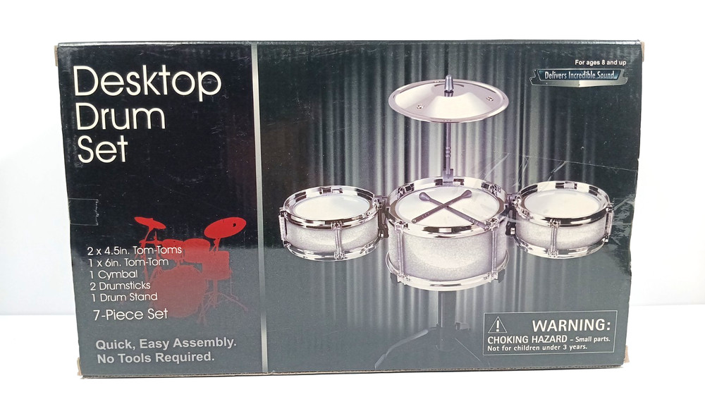 Westminster Desktop Drum Set Silver Color New open Box