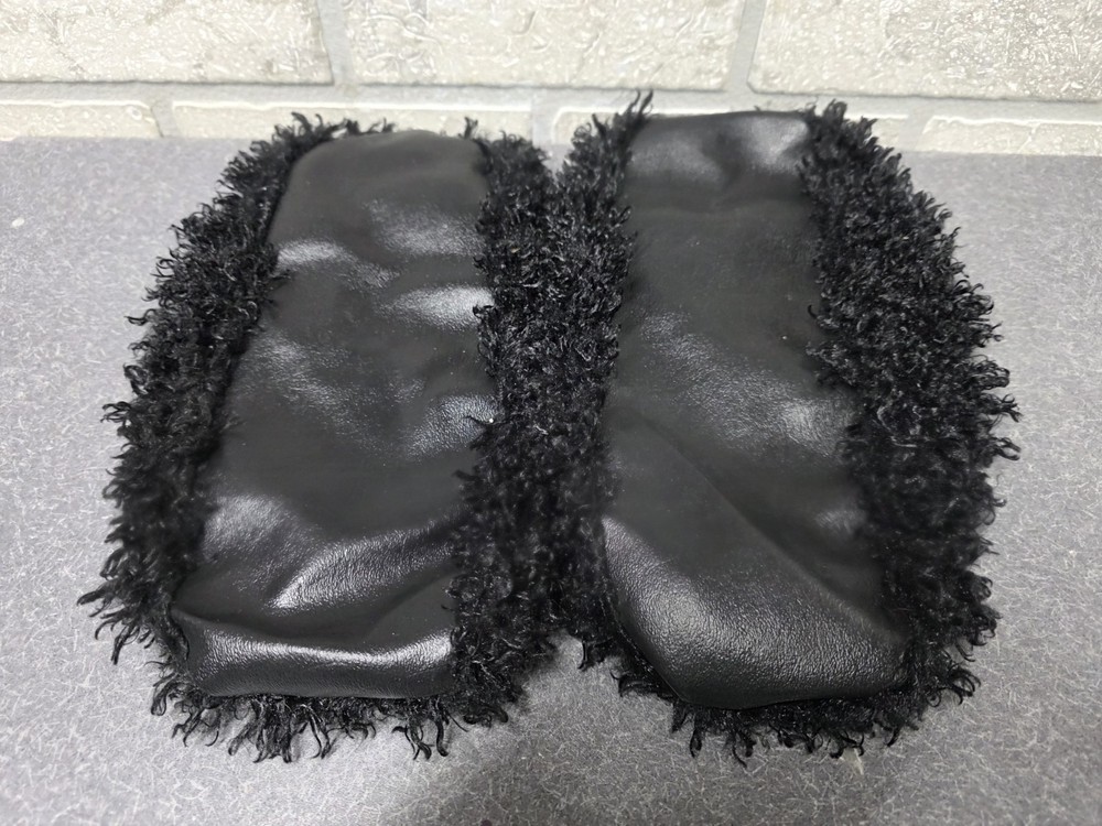 Black Fuzzy Bowling Shoe Covers