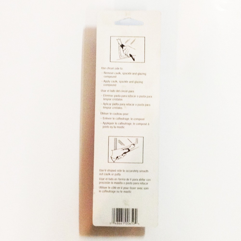 Double Ended Chisel Window Tool Removes Applies Caulk PuttyCompound