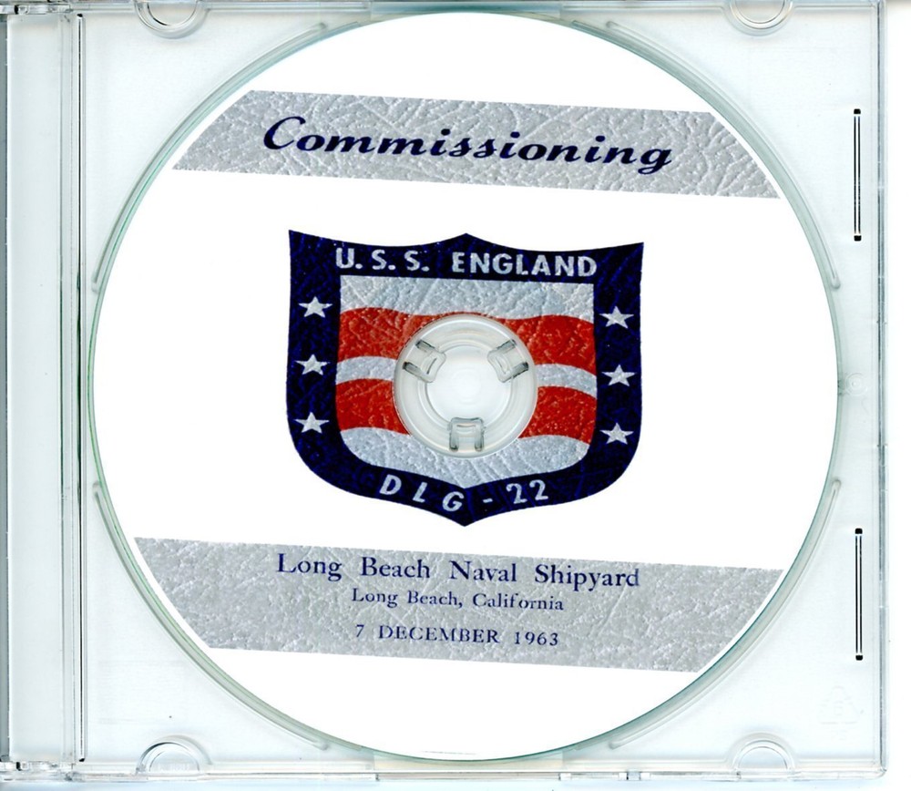 USS England DLG 22 Commissioning Program 1963 Navy Plank Owners