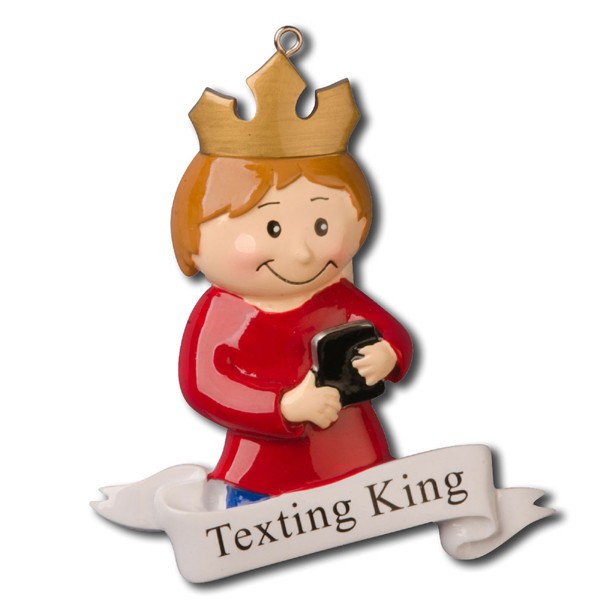 Text King Boy Personalized Christmas Tree Ornament