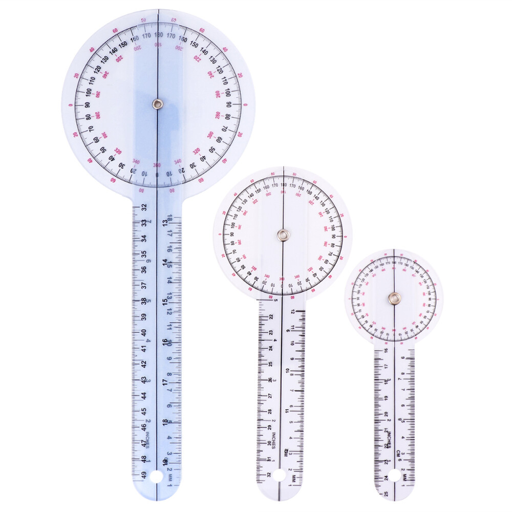 3 Pcs Angle Finder Protractor Angle Ruler Hand Gonimeter Protractor Set