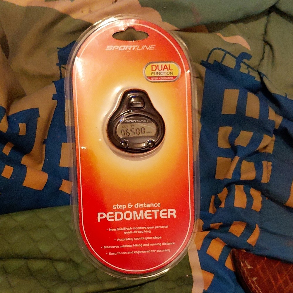 Sportline Dual Function Step & Distance Pedometer SB4202BK Black