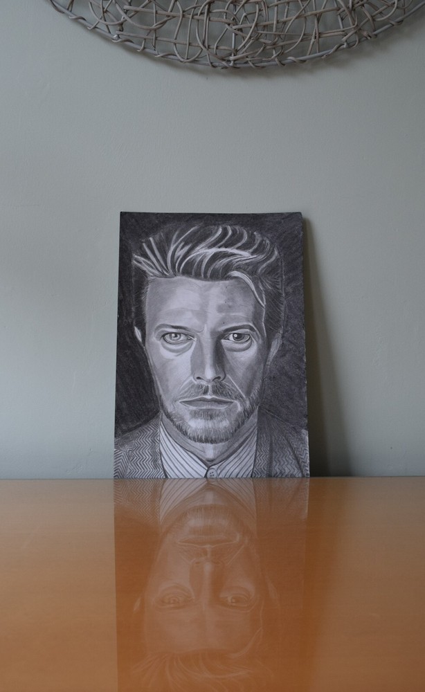 David Bowie Pencil Drawing Art Print A3
