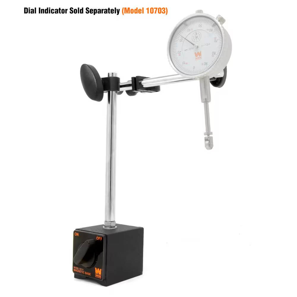 Industrial-Strength Adjustable Magnetic Base for Dial Indicators