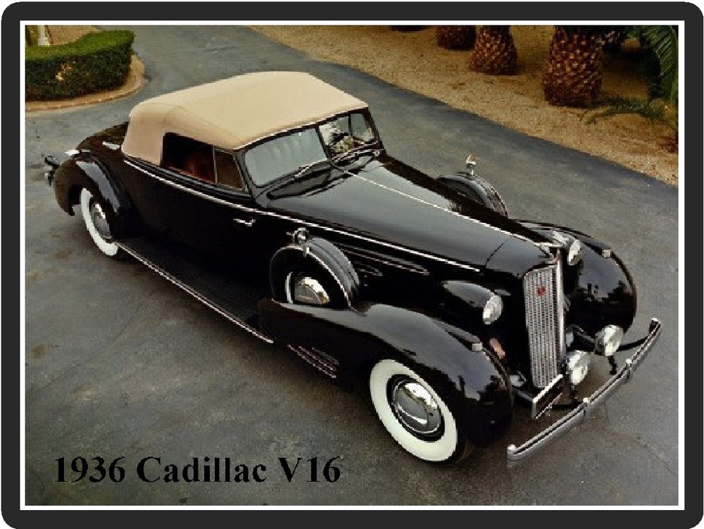 1936 Cadillac V16 Refrigerator Magnet