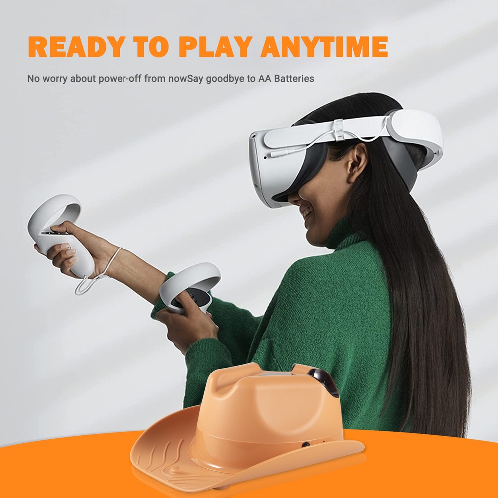 VR Controllers Charging Dock Headset Holder for Oculus Quest 2 Rechargeable