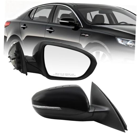 Passenger Side Mirror Assembly Compatible with 2011 2012 2013 Right Black