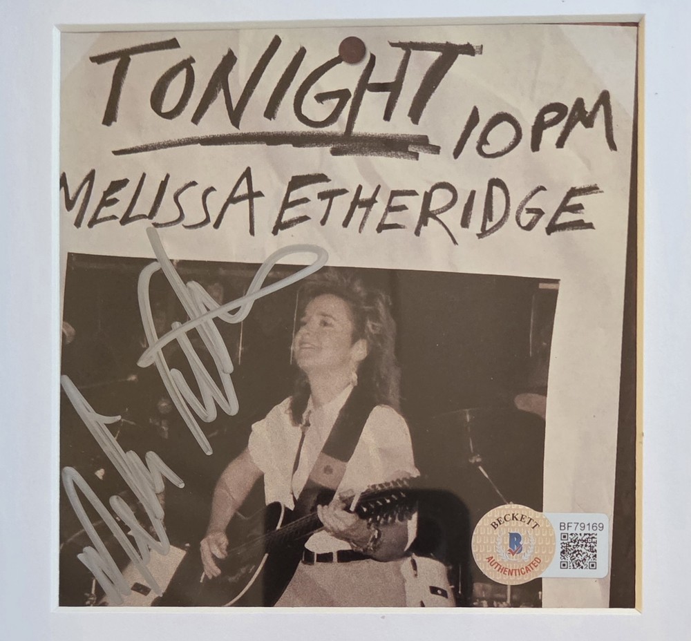 MELISSA ETHERIDGE CD DISPLAY BECKETT BAS AUTOGRAPHED COA SIGNED PRESENT GIFT