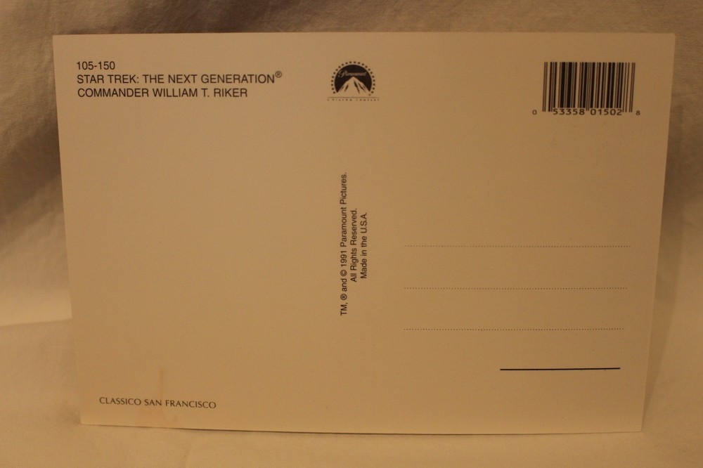 Star Trek TNG Comm Riker Post Card