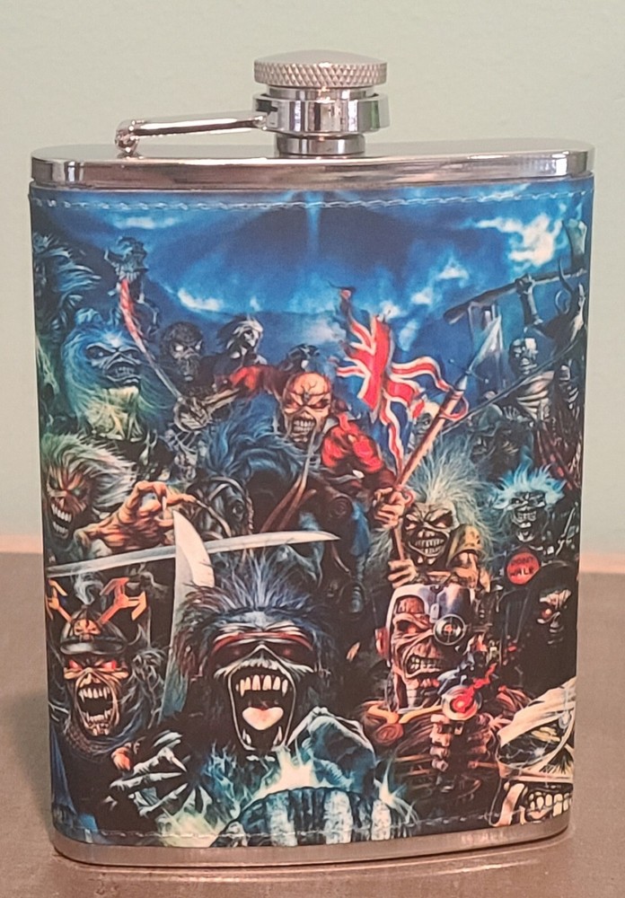 Iron Maiden: Powerslave custom made 8 oz flask NEW