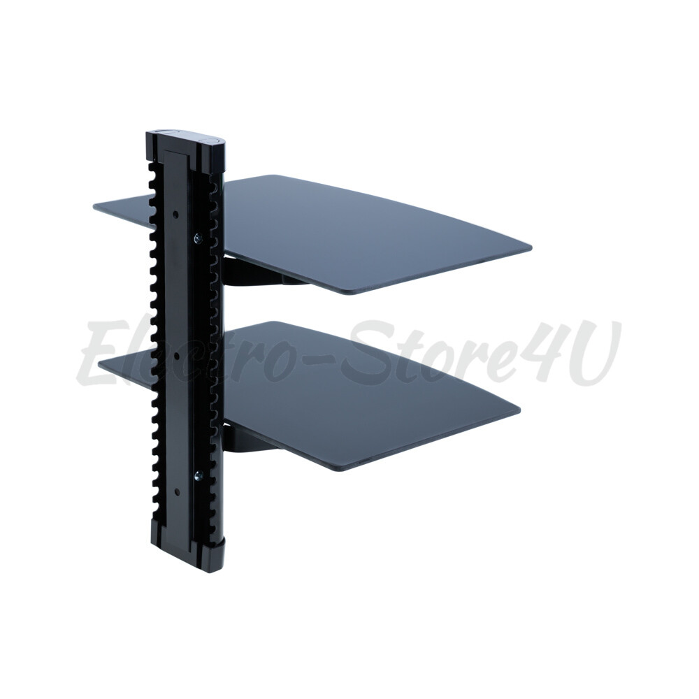 Wall Mount Shelf for TV Cable Box Tier Component Console AV DVR DVD Bracket