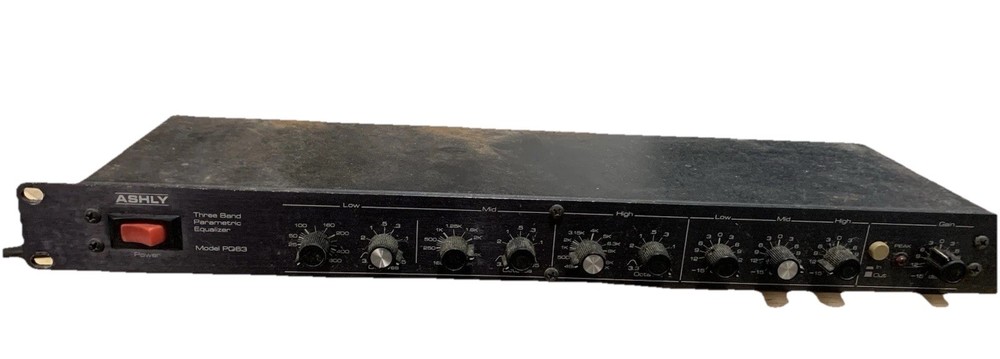 Ashly PQ63 Parametric Equalizer Rack Mount 1U Peak Indicator Analog Black