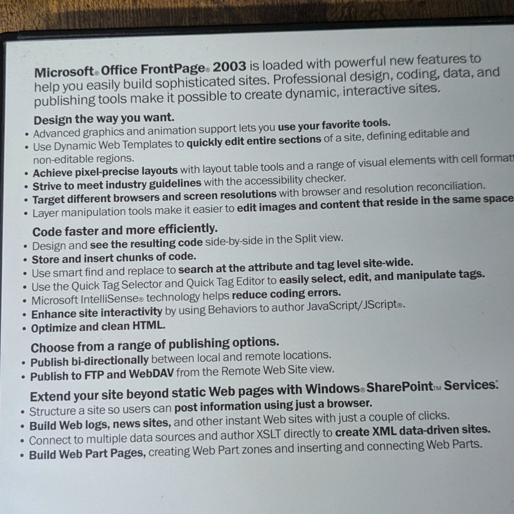 Microsoft Office FrontPage 2003 UPGRADE Edition Windows PRODUCT KEY Tested