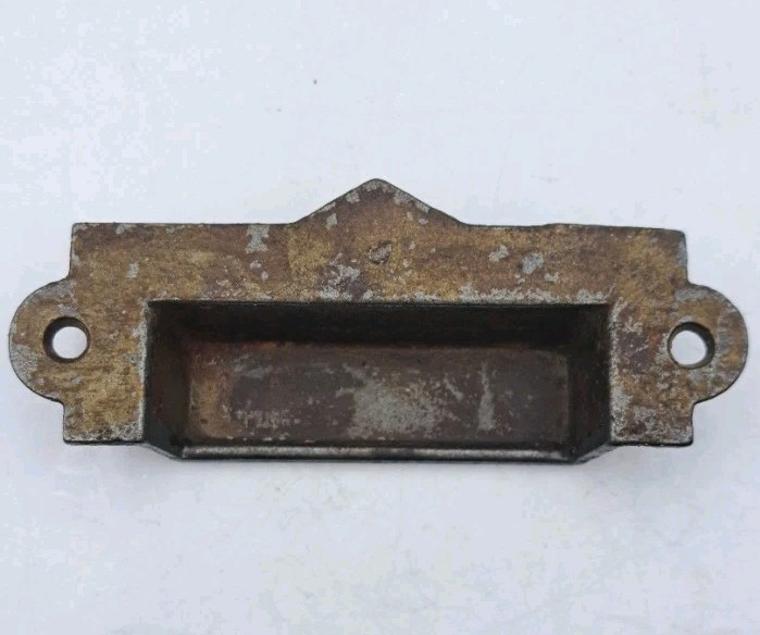 Antique Bin Pull Apothecary Drawer Pull Handle Old Vintage Cast Iron Hardware