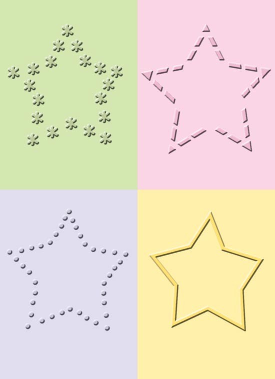 CUTTLEBUG ProvoCraft DECORATIVE STARS 4 EMBOSSING FOLD.