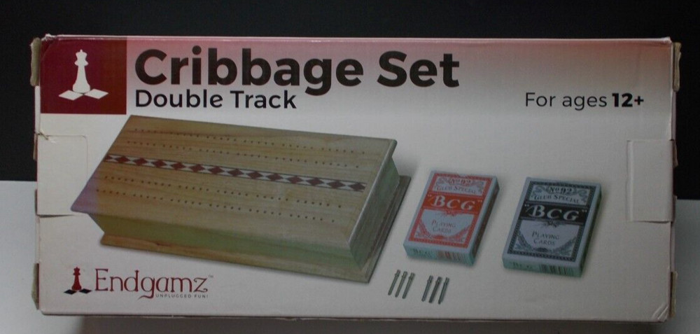 Endgamz Cribbage Set Double Track Noncontinuous 2 Player