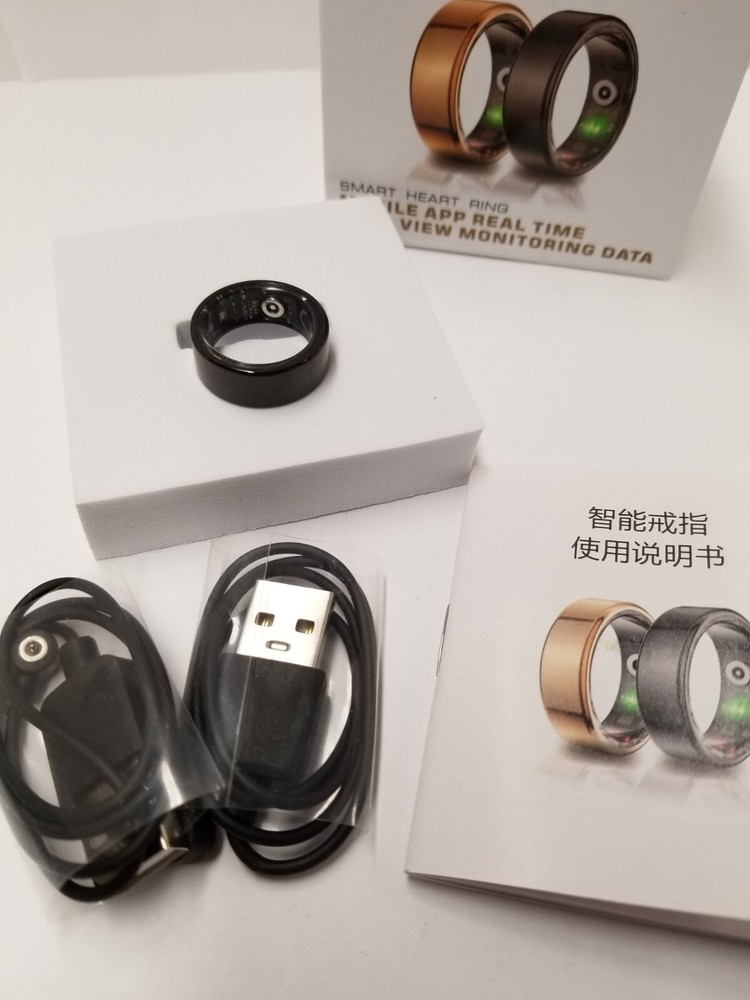 Smart Ring Fitness Tracker/Sleep Tracker Bluetooth Black Tone Size 7
