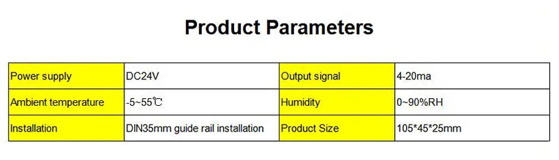 Rail Temperature Transmitter PT100 0.2 DIN Temperature Transmitter Module