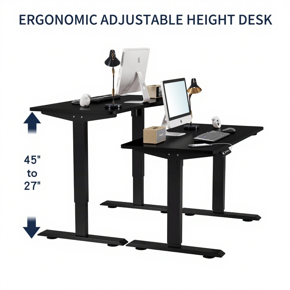Modern Electric Standing Desk Height Adjustable Computer Desk Study Gaming Table