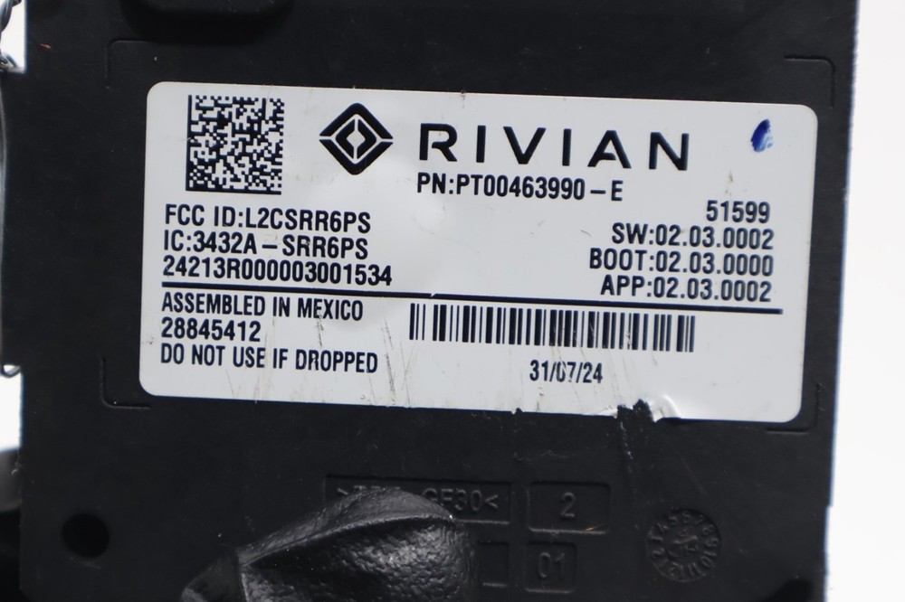 2025 RIVIAN R1S FRONT RIGHT SIDE BLIND SPOT RADAR SENSOR MODULE UNIT OEM