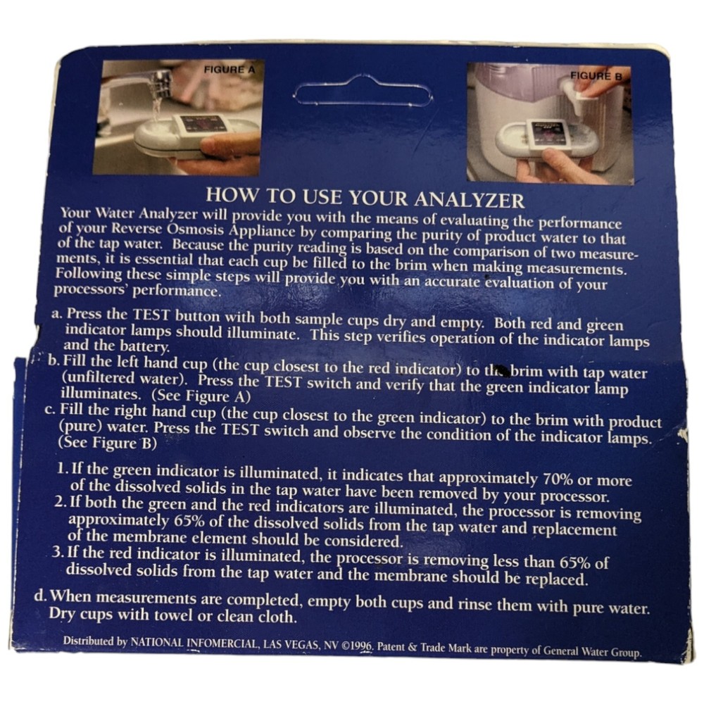 Water Quality Tester Reverse Osmosis System Analyzer 10-293 Electronic