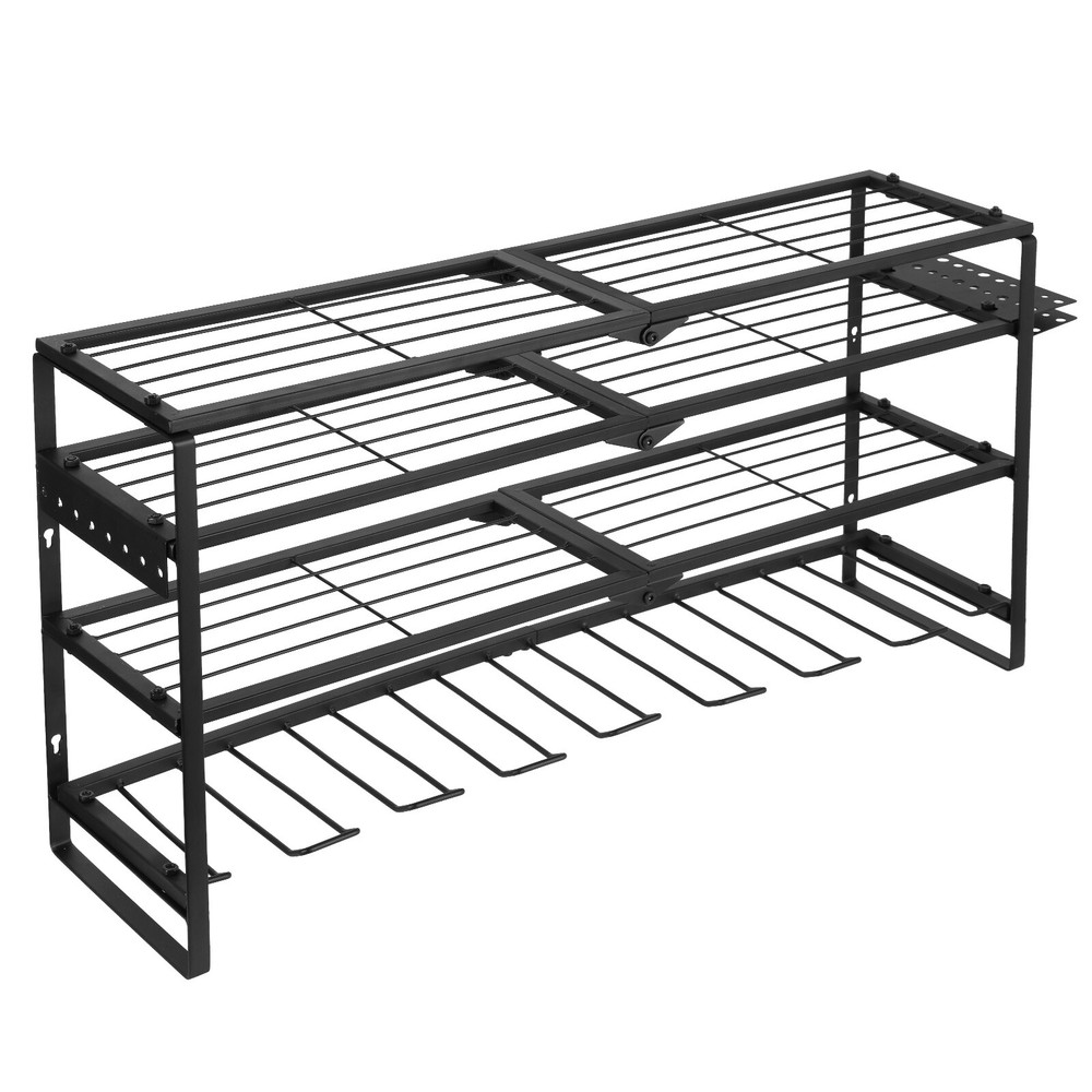 32” Heavy Duty Power Tool Organizer 4-Layer Drill Holder Wall Mount Storage Rack