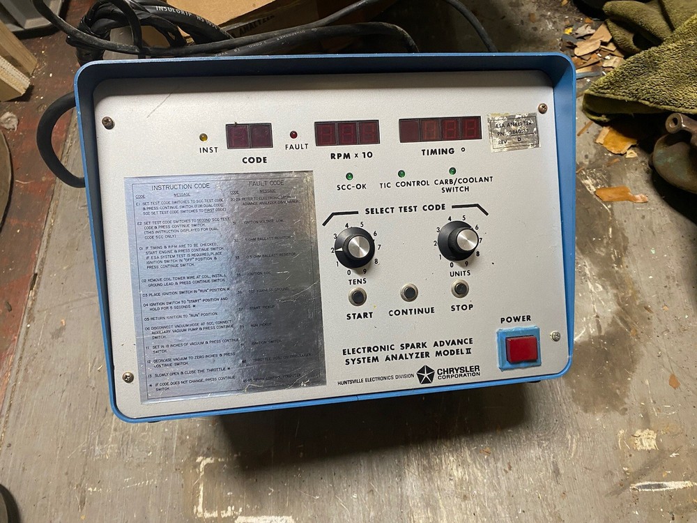 Vintage Chrysler Corp Electronic Spark Advance System Analyzer Model II 3840510