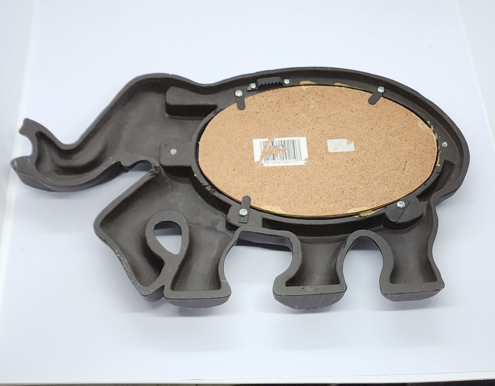Rajah Elephant Outer Metal Frame With oval Mirror Minor Scratches Can Be Repaint