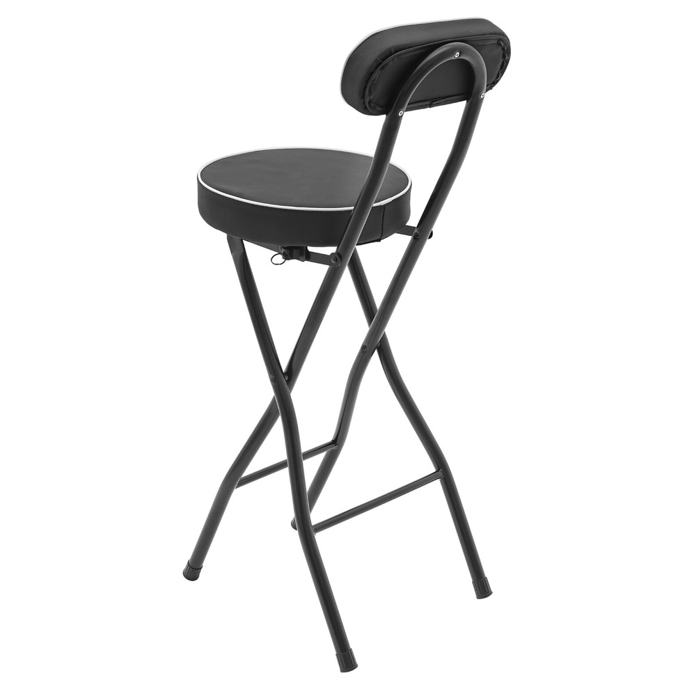 2PCS Bar Stool Portable Folding Stool Padded Folding High Chairs