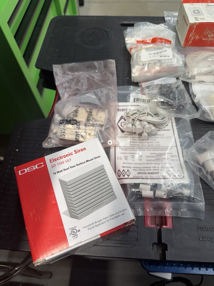 Bulk Lot NEW Security System Components – Contacts, Siren, Magnets