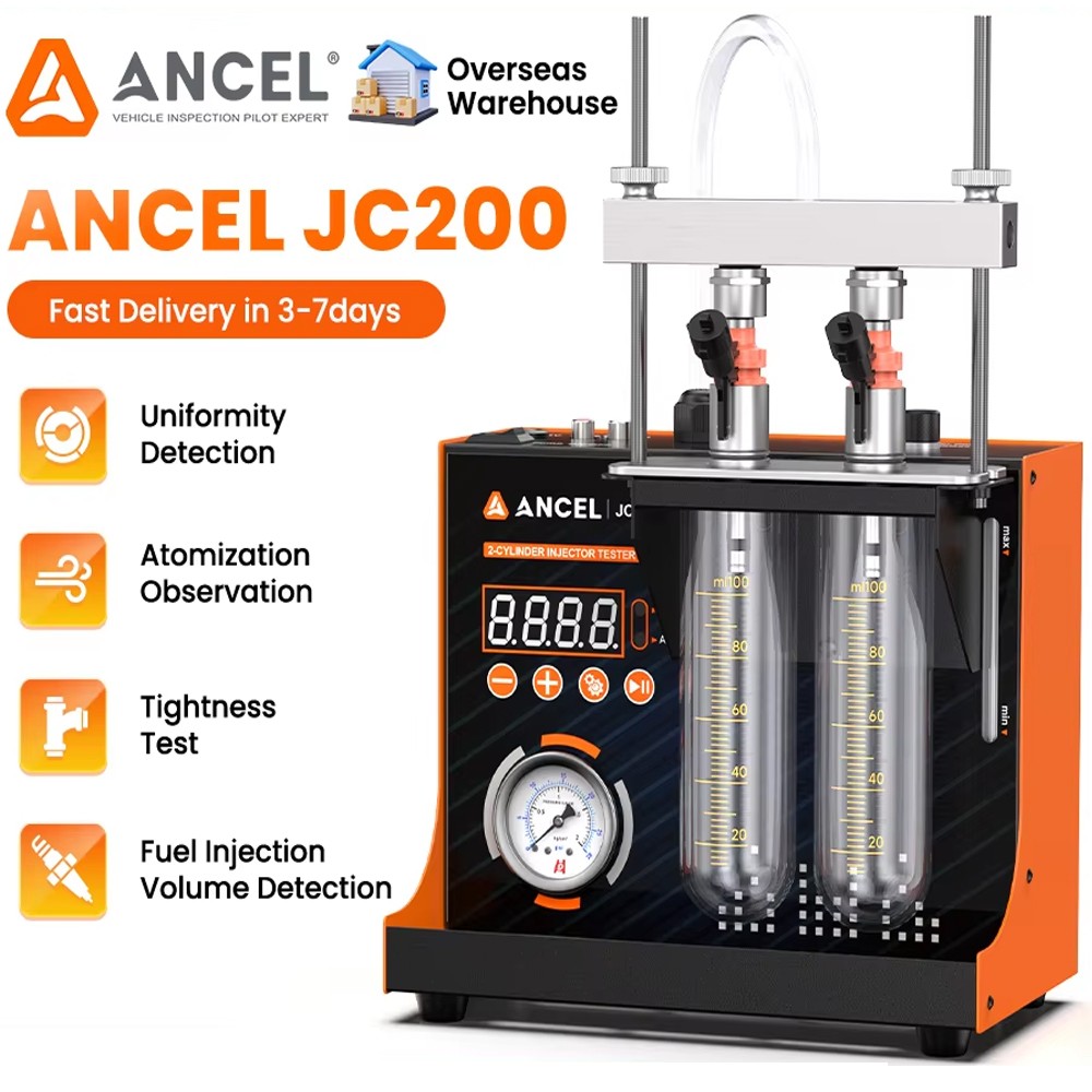 ANCEL JC200 Fuel Injector Cleaner Tester Sprayability Testing Leakage Testing